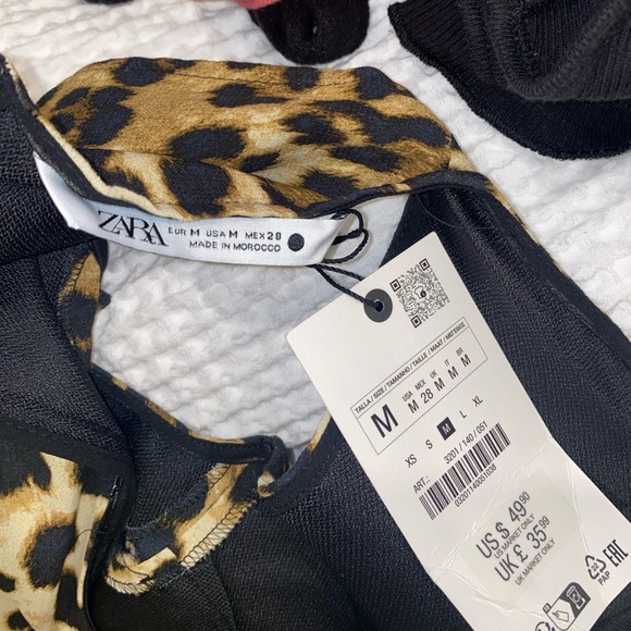 ZARA Leopard Mini Dress - Picture 3 of 3
